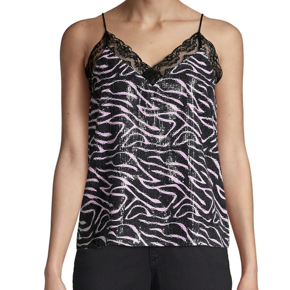 {Olivia Rubin} Brand New Flora Cami in Pink Zebra